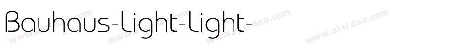 Bauhaus-Light-Light字体转换