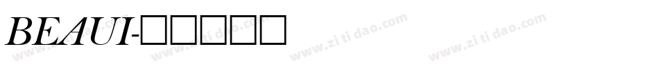 BEAUI字体转换