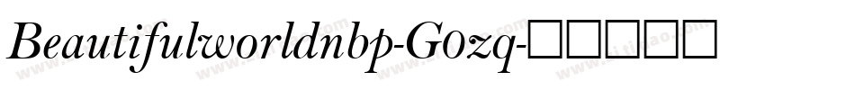 Beautifulworldnbp-G0zq字体转换
