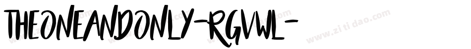 TheOneAndOnly-rgvwL字体转换