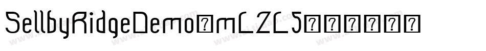 SellbyRidgeDemo-mLZL5字体转换