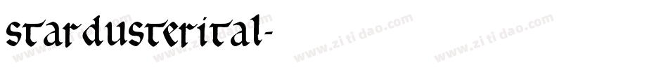 stardusterital字体转换