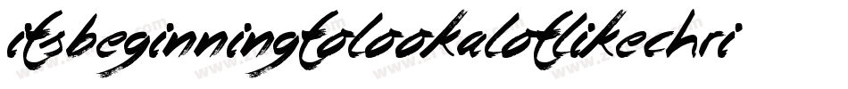ItsBeginningToLookALotLikeChristmas-qK41字体转换