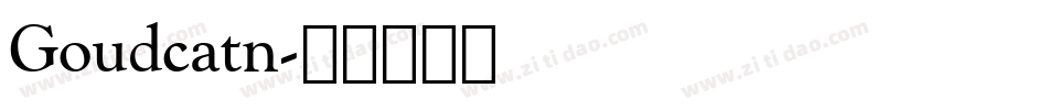 Goudcatn字体转换