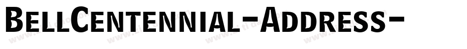 BellCentennial-Address字体转换