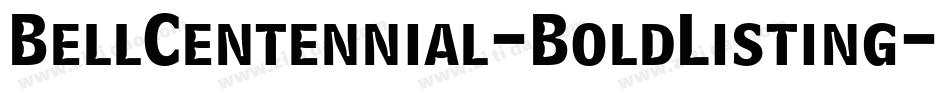BellCentennial-BoldListing字体转换