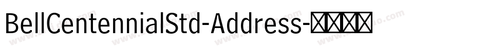 BellCentennialStd-Address字体转换