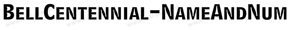 BellCentennial-NameAndNumber字体转换