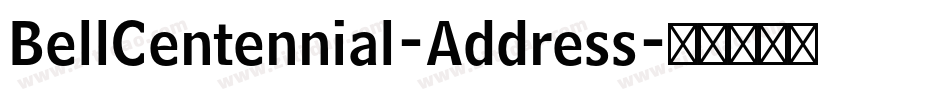BellCentennial-Address字体转换