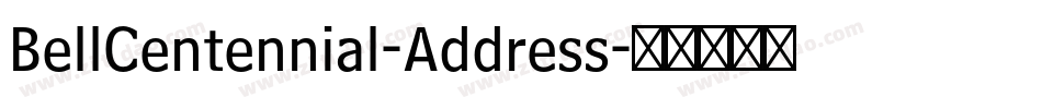BellCentennial-Address字体转换