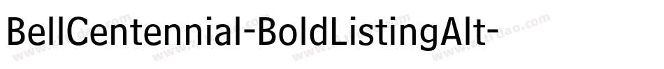 BellCentennial-BoldListingAlt字体转换