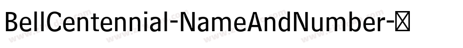 BellCentennial-NameAndNumber字体转换