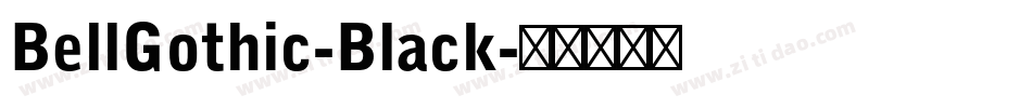 BellGothic-Black字体转换