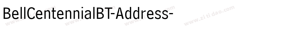 BellCentennialBT-Address字体转换