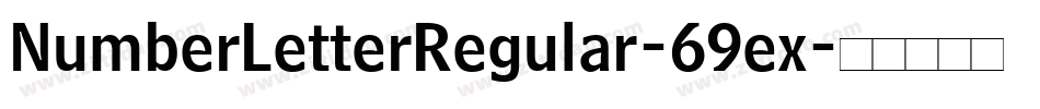 NumberLetterRegular-69ex字体转换