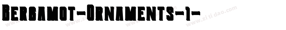 Bergamot-Ornaments-1字体转换