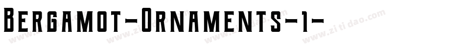 Bergamot-Ornaments-1字体转换