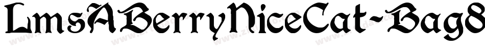 LmsABerryNiceCat-Bag8字体转换