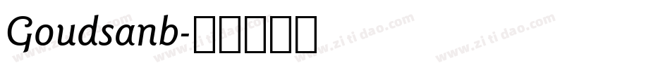 Goudsanb字体转换