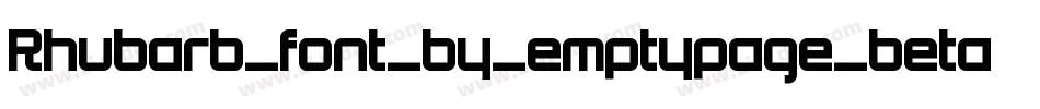 Rhubarb_font_by_emptypage_beta字体转换