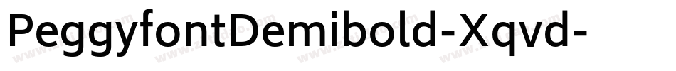 PeggyfontDemibold-Xqvd字体转换