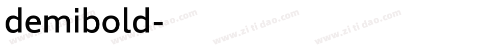 demibold字体转换