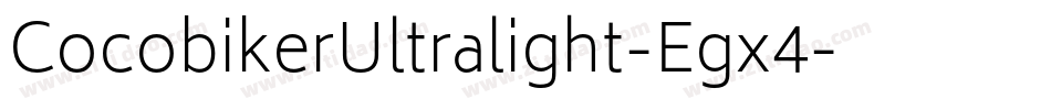 CocobikerUltralight-Egx4字体转换
