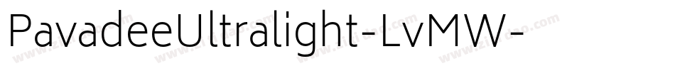 PavadeeUltralight-LvMW字体转换