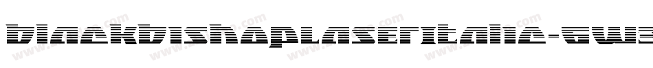 BlackBishopLaserItalic-6W3D字体转换
