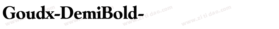 Goudx-DemiBold字体转换