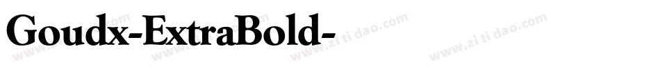 Goudx-ExtraBold字体转换