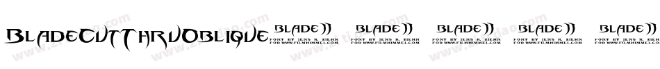 BladeCutThruOblique字体转换