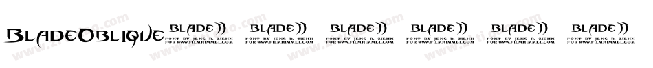 BladeOblique字体转换