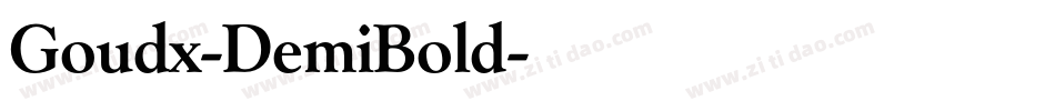 Goudx-DemiBold字体转换