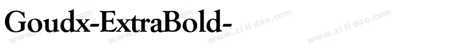 Goudx-ExtraBold字体转换
