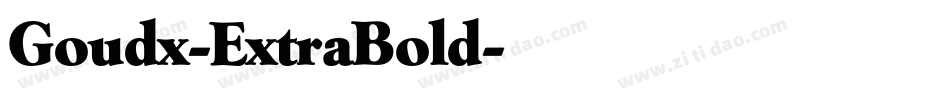 Goudx-ExtraBold字体转换