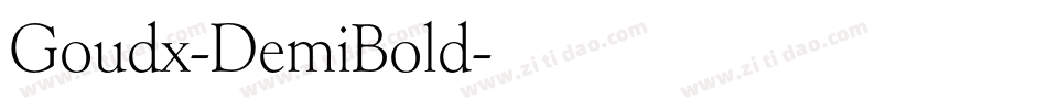Goudx-DemiBold字体转换