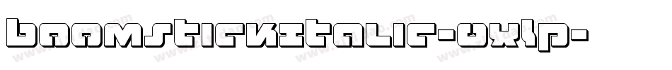 BoomstickItalic-0XLP字体转换