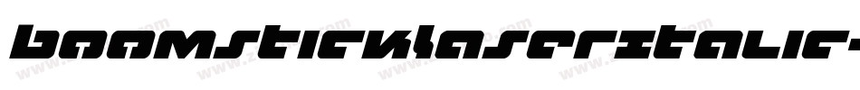 BoomstickLaserItalic-WgOG字体转换