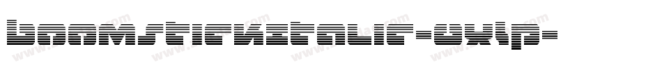 BoomstickItalic-0XLP字体转换
