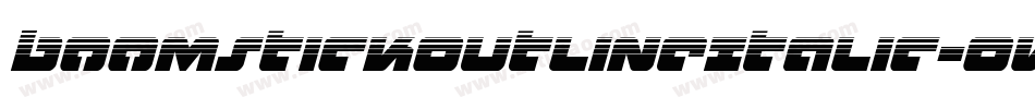 BoomstickOutlineItalic-OvLe字体转换