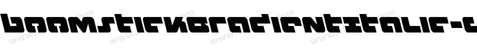 BoomstickGradientItalic-gV04字体转换