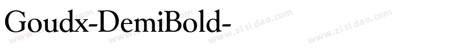 Goudx-DemiBold字体转换