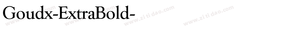 Goudx-ExtraBold字体转换