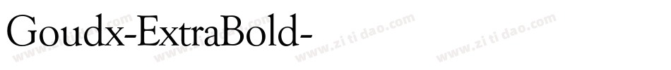 Goudx-ExtraBold字体转换