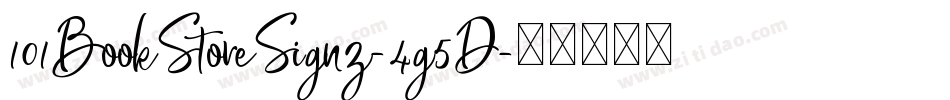 101BookStoreSignz-4g5D字体转换