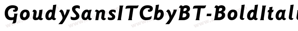 GoudySansITCbyBT-BoldItalic字体转换