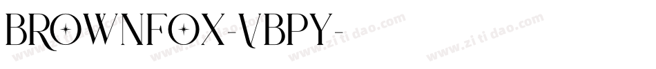 BrownFox-vBpy字体转换