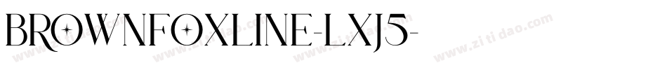 BrownFoxLine-lXJ5字体转换