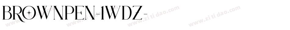 BrownPen-1wDZ字体转换